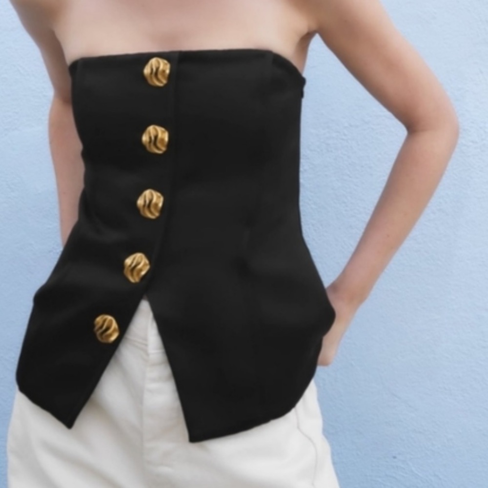 Zara Button Bustier